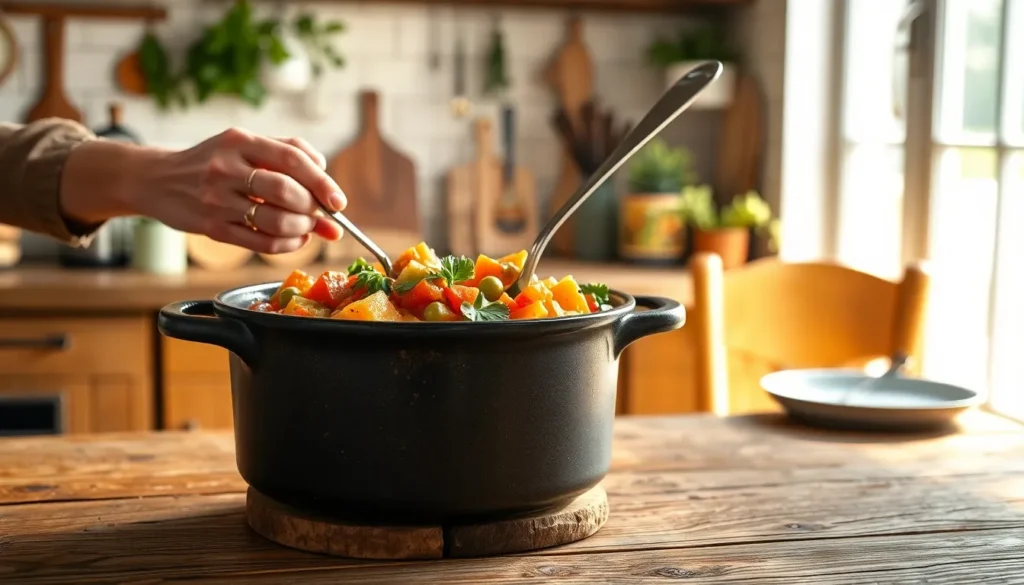 cast iron soup pot